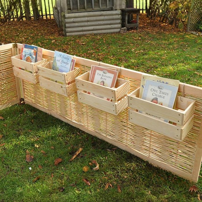 S Hook Fence Book Crates - Set of 4