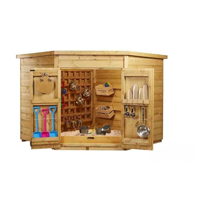 Wooden Sheltered Sandpit - (W)2.4m