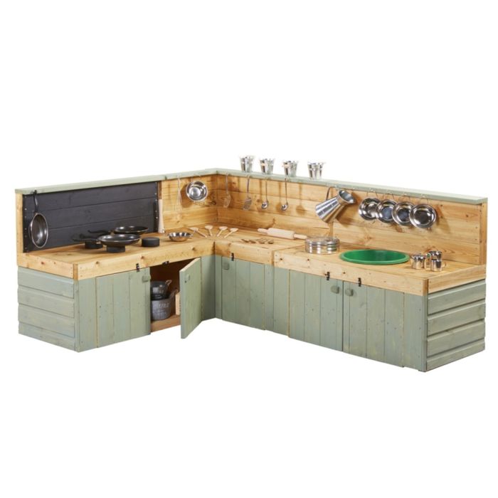 Country Green Corner Mud Kitchen