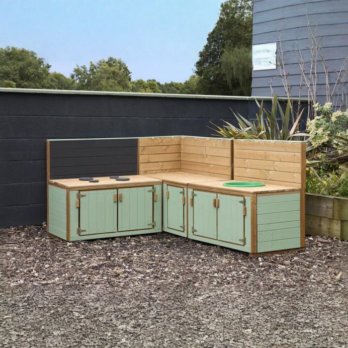Country Green Corner Mud Kitchen