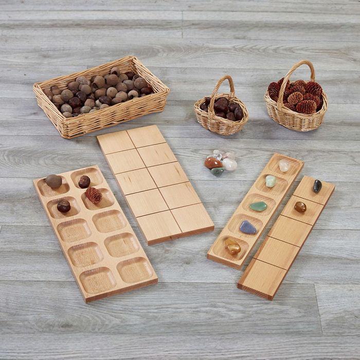 Reversible Wooden Five & Ten Frames - Set of 4