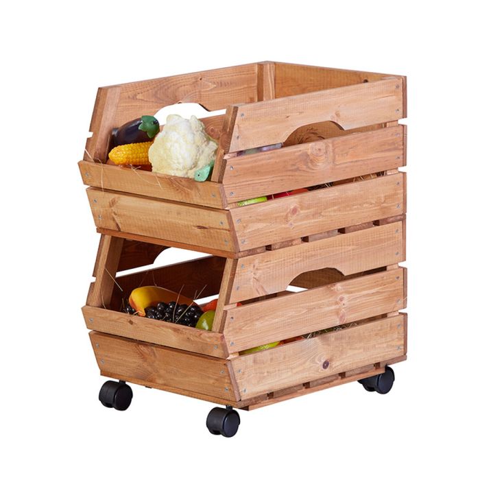Stackable Farm Crates - 2 Piece Set