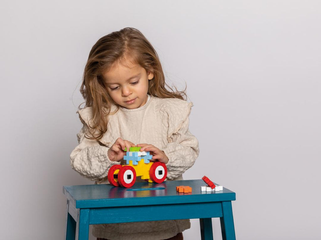 Plus-Plus BIG Go! 200 Mix & 5 Baseplates pcs & 20 wheels