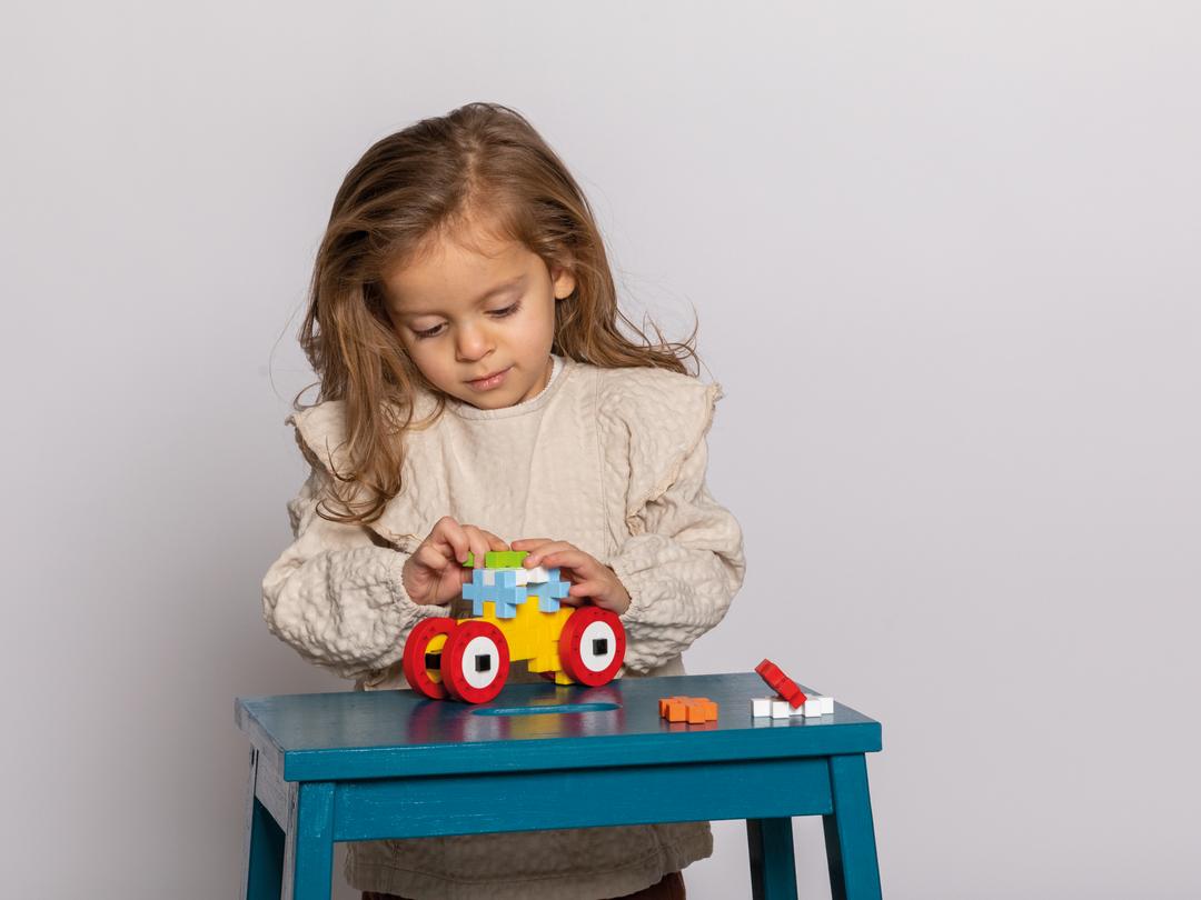 Plus-Plus BIG Go! 200 Mix & 5 Baseplates pcs & 20 wheels