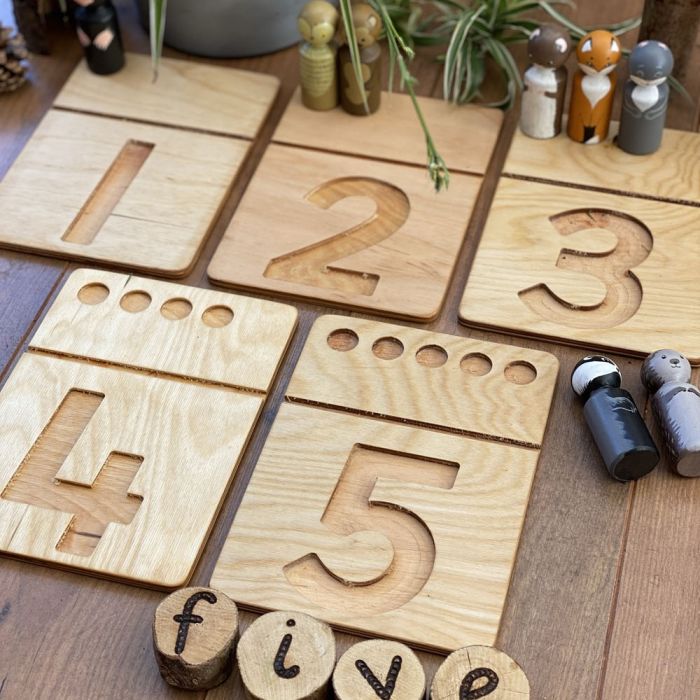 Felt Ball Number Tray Pack - Pack of 11
