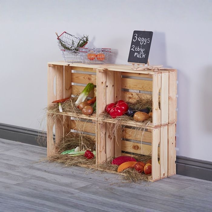 Natural Crates - Set of 4