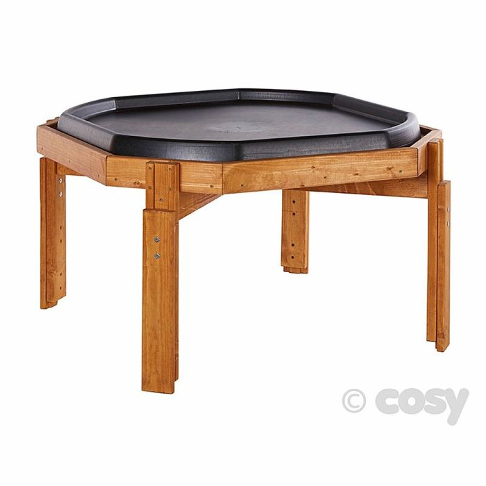 Wheelchair Friendly Outdoor Wooden Tuff Spot Tray Stand - (H)65-95cm