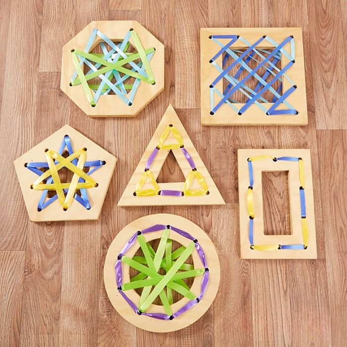 Wooden Weaving Shapes - Set of 6