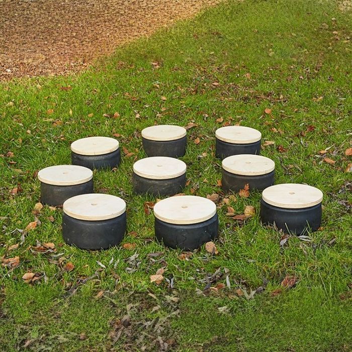 Tiny Tyre Stepping Circles - Set of 10