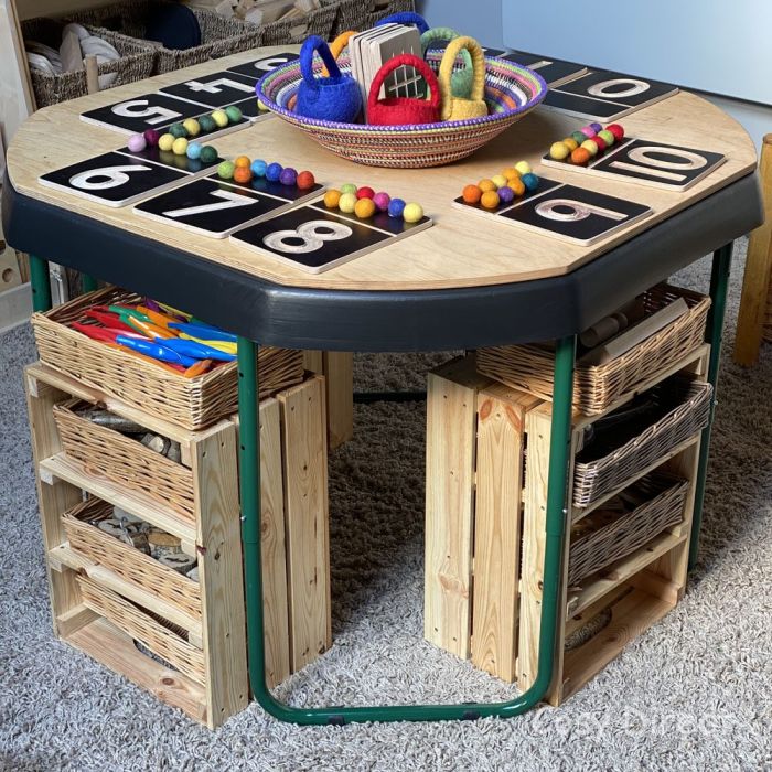 Tuff Spot Tray Wooden Shelves - Set of 4