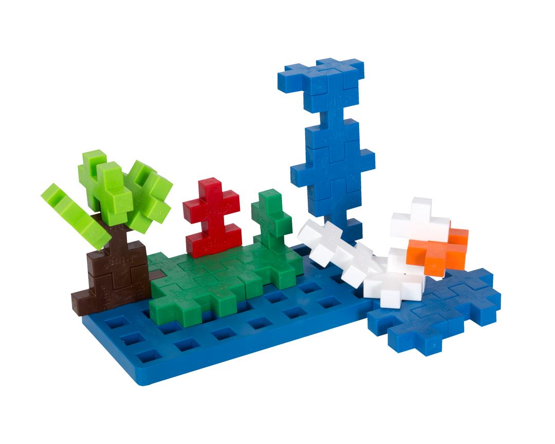 Plus-Plus BIG Go! 200 Mix & 5 Baseplates pcs & 20 wheels