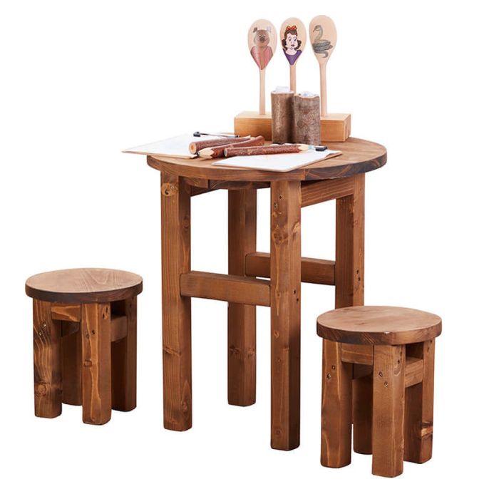 Mini Compact Table Set - 3 Piece Set