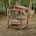 Outdoor Canopied Wooden Tuff Spot Tray Stand