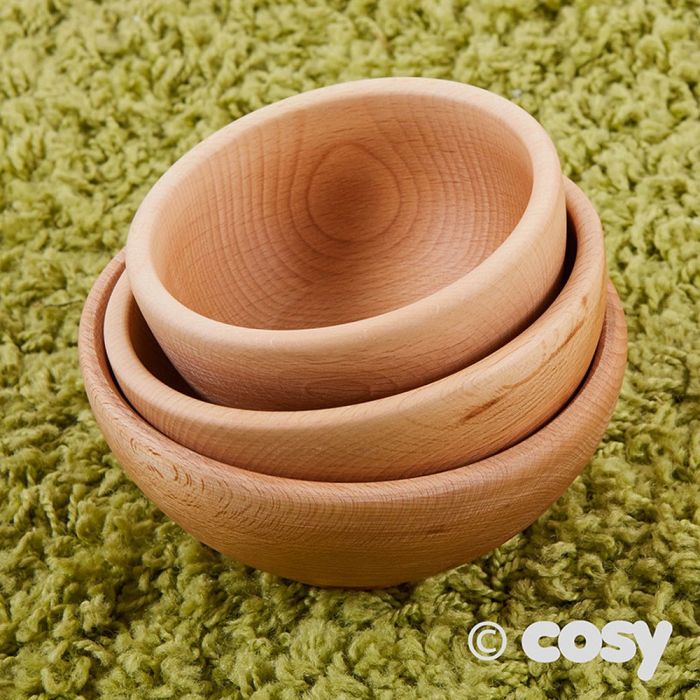 Wooden Nesting Bowls - Set of 3