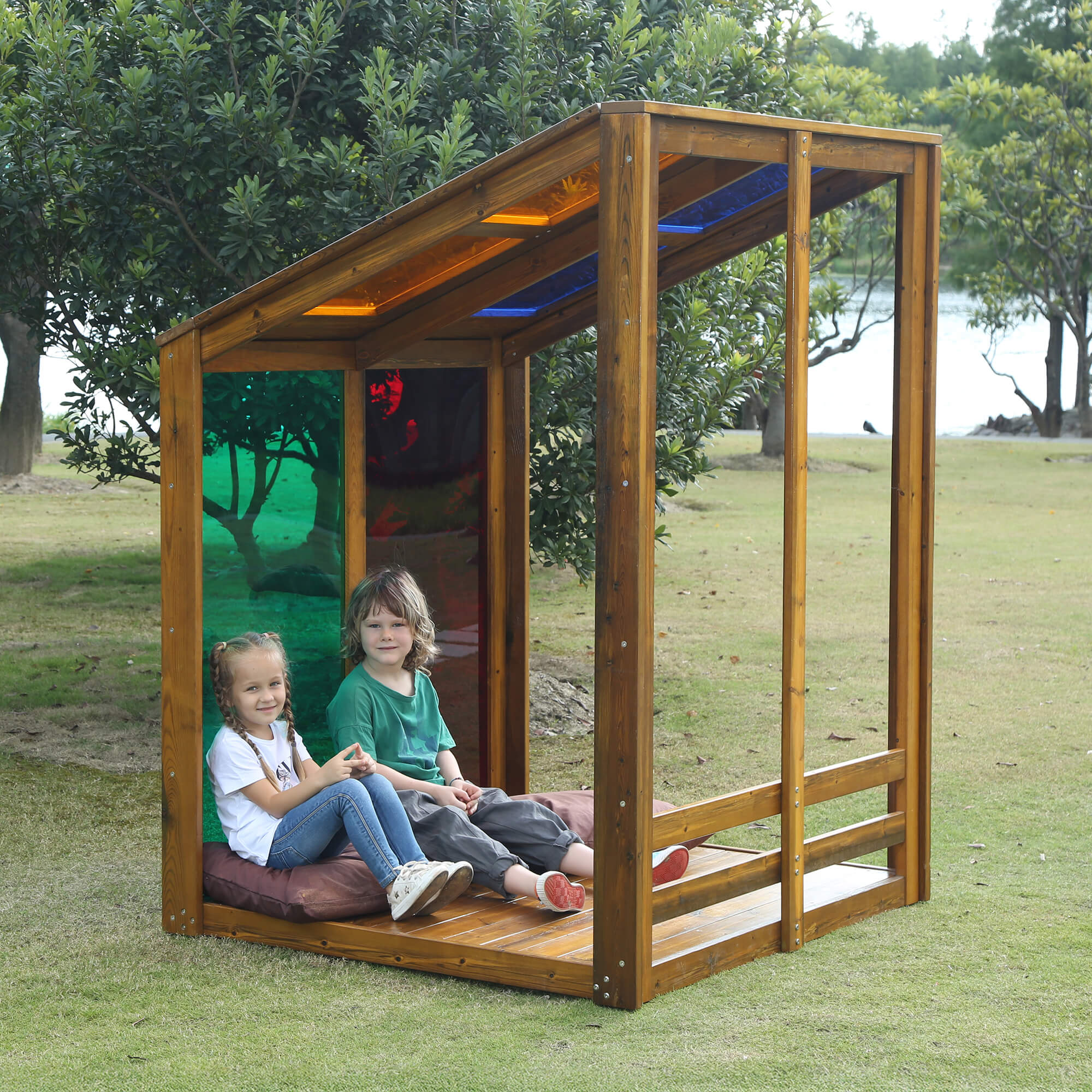 Outdoor Rainbow House