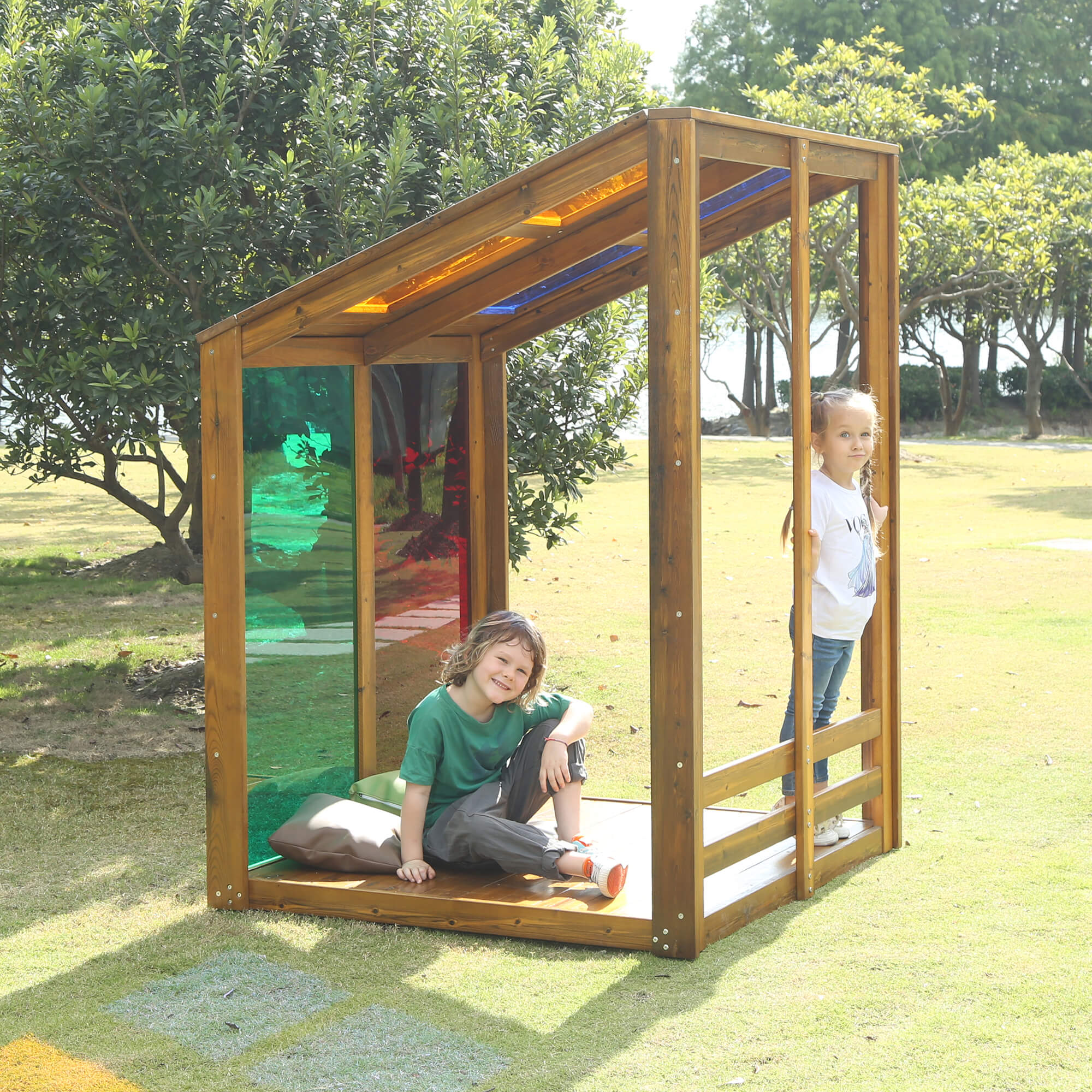 Outdoor Rainbow House