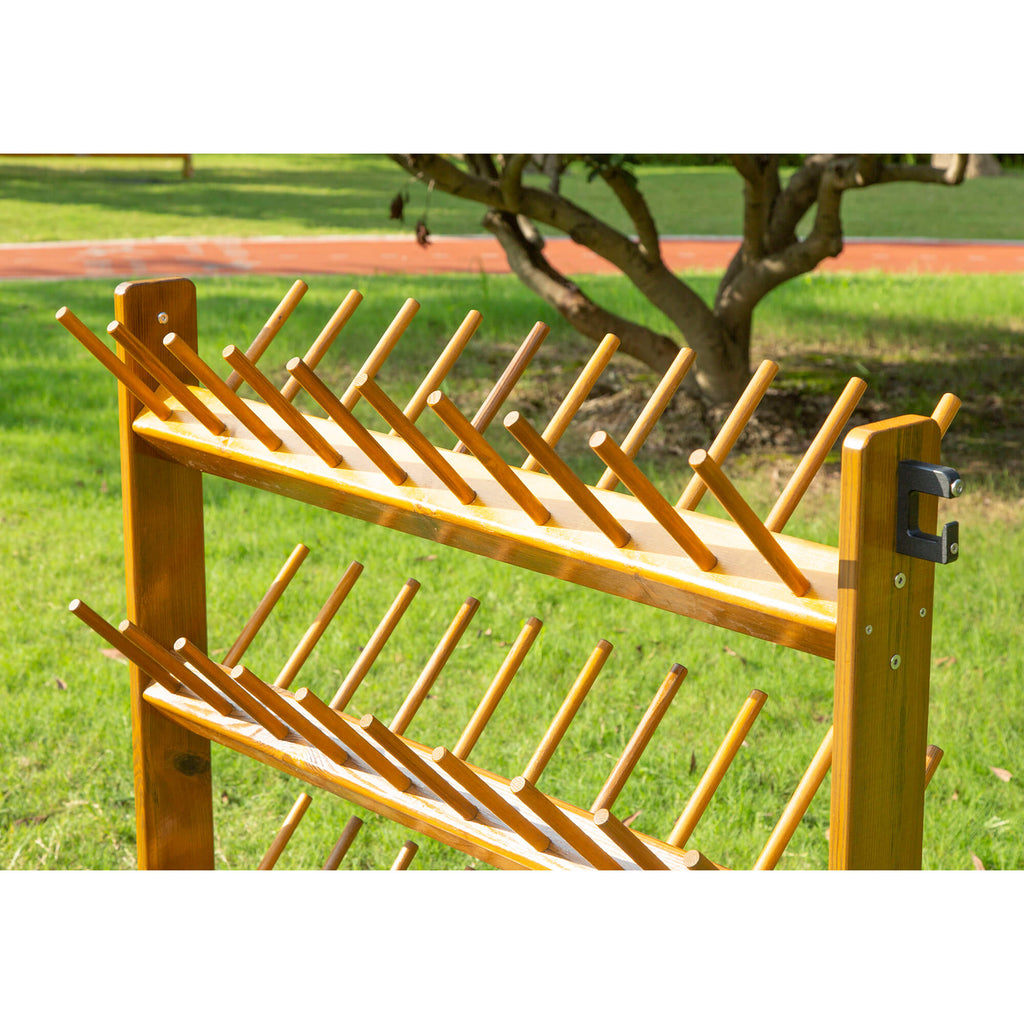 Outdoor mobile welly/shoe rack