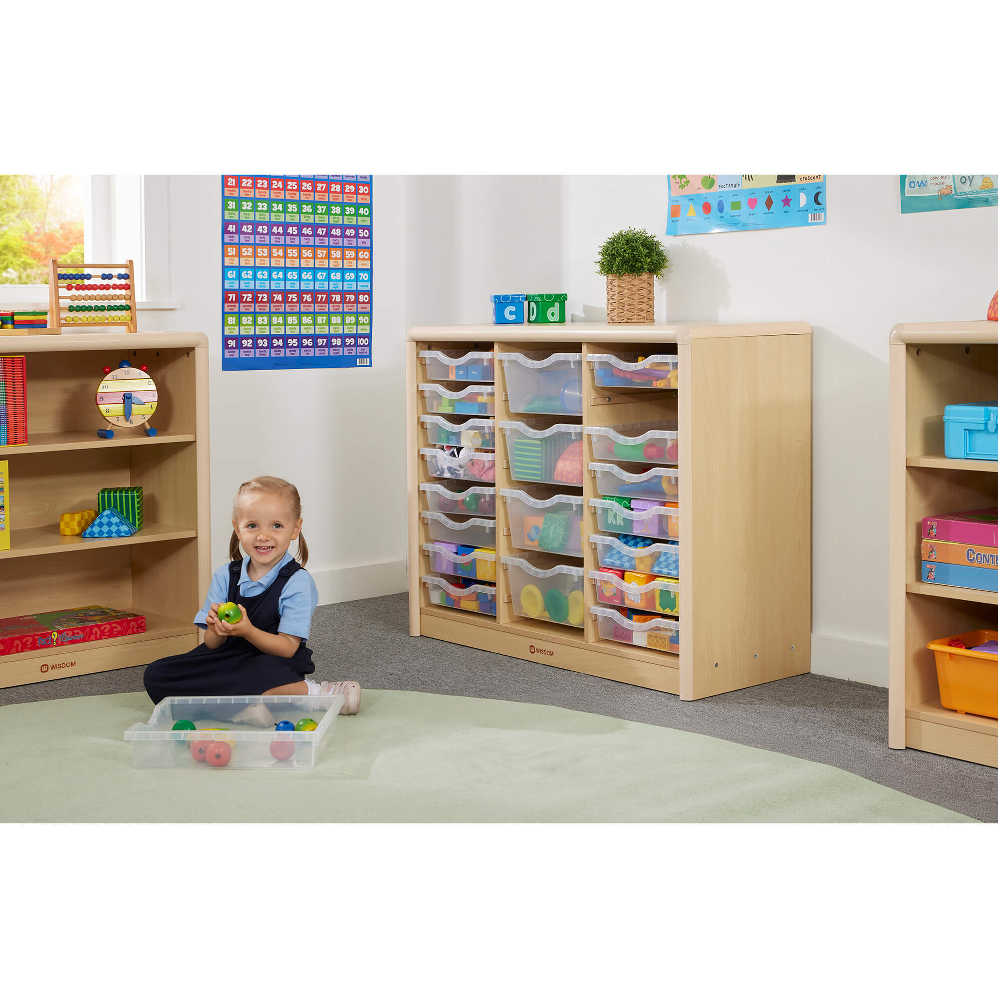 ELEGANT TRAY CABINET WITH TRAYS