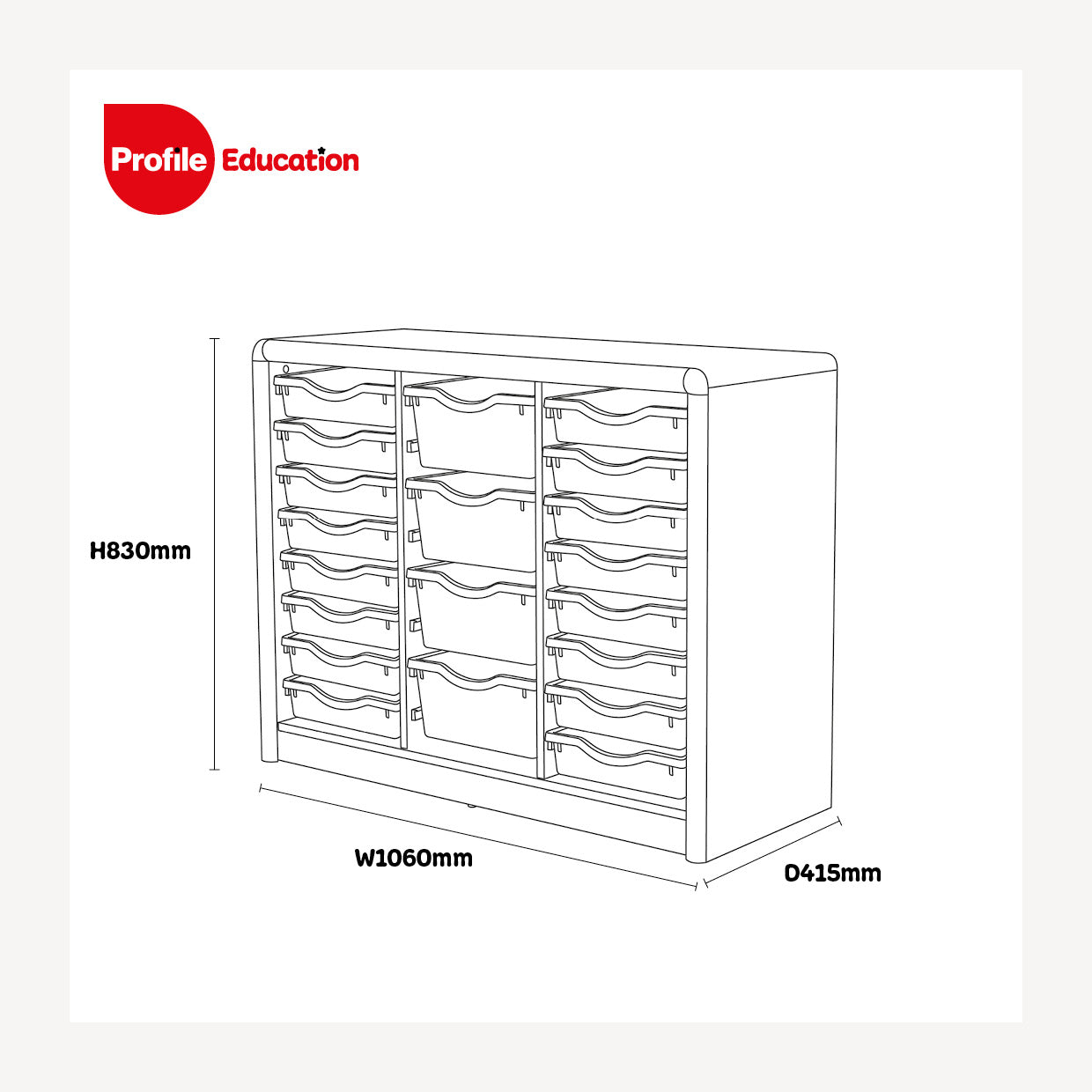 ELEGANT TRAY CABINET WITH TRAYS