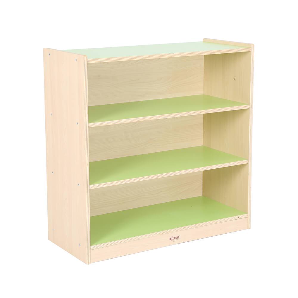 Green/Maple 3 Shelf Bookcase