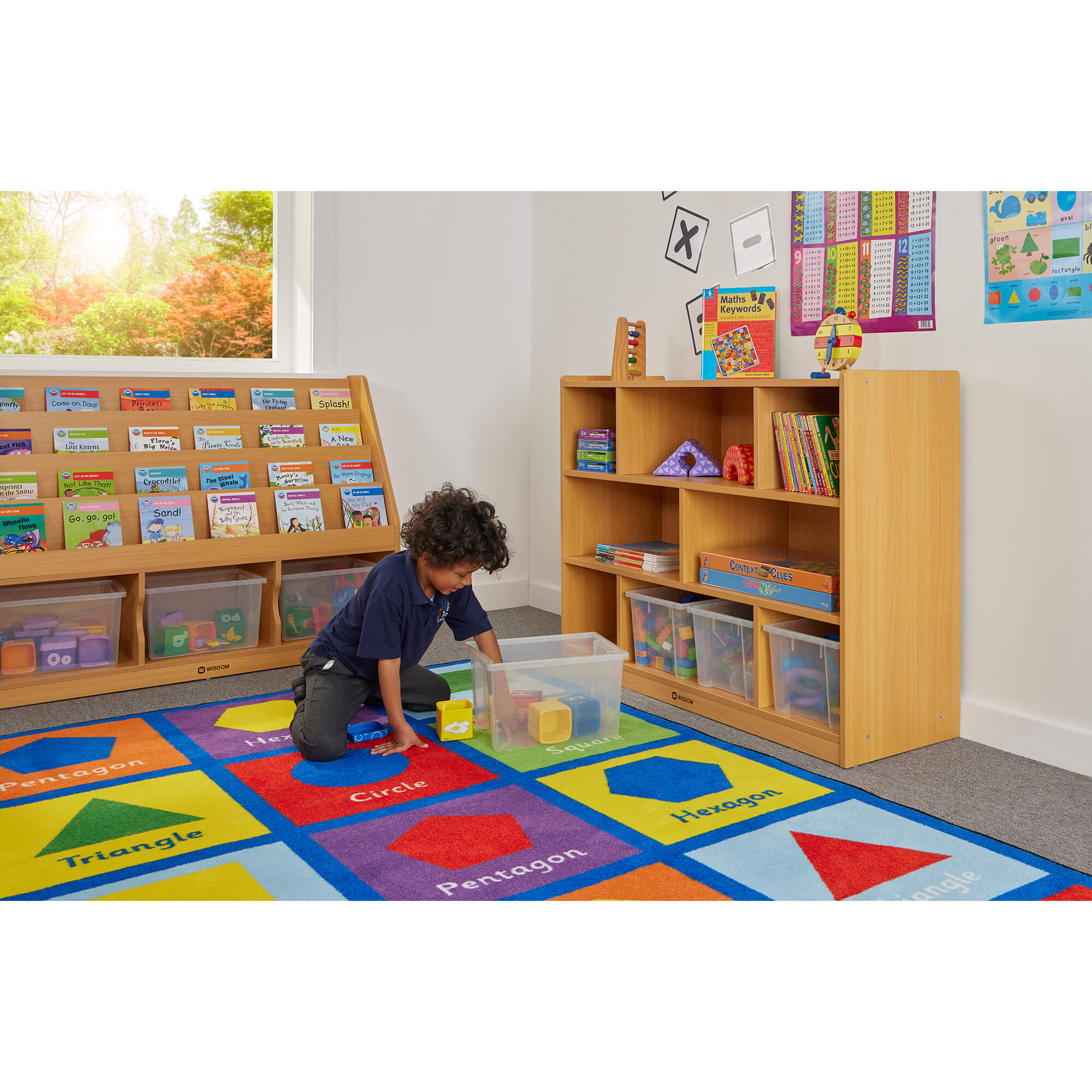 MILAN 8 COMPARTMENT CABINET - BEECH