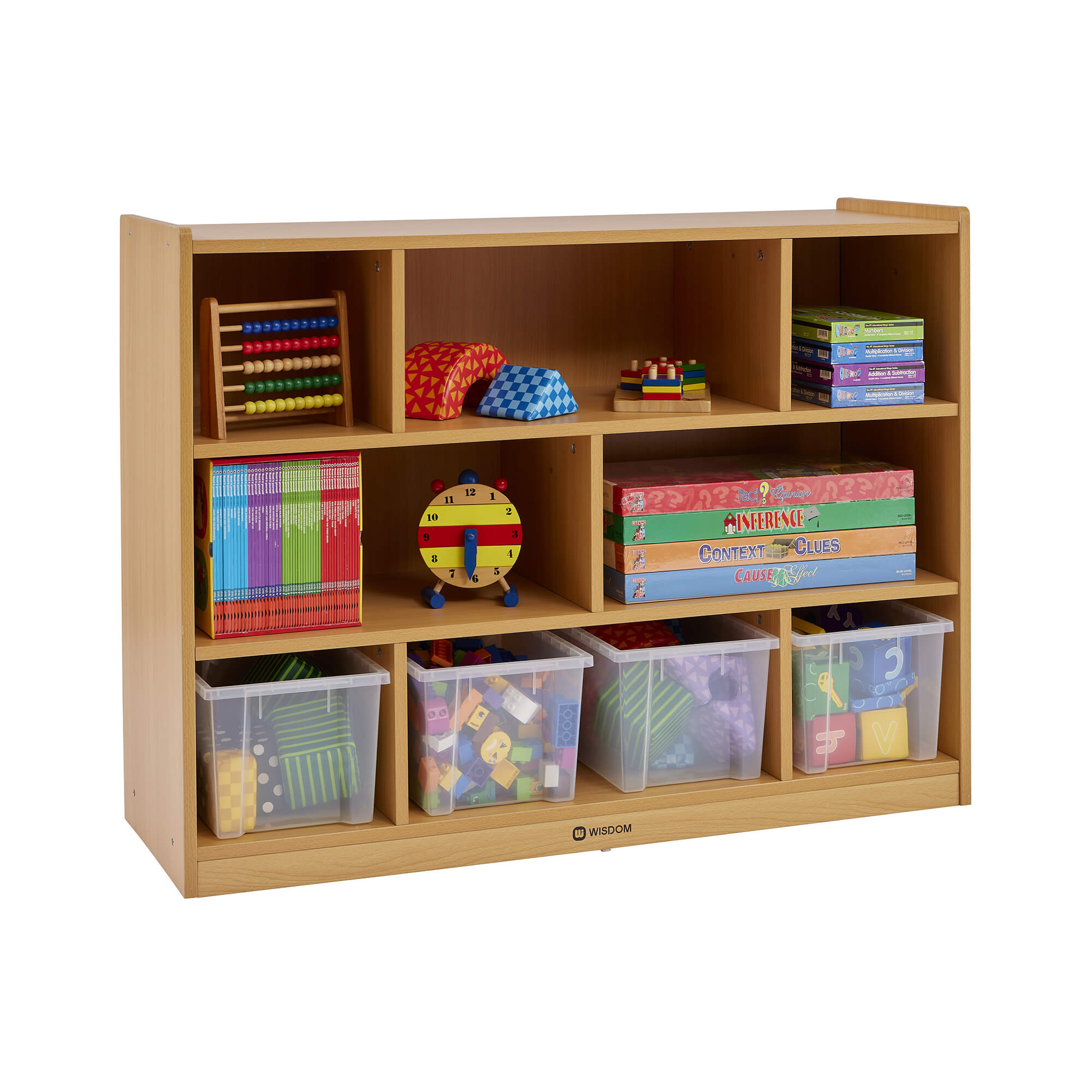 MILAN 8 COMPARTMENT CABINET - BEECH