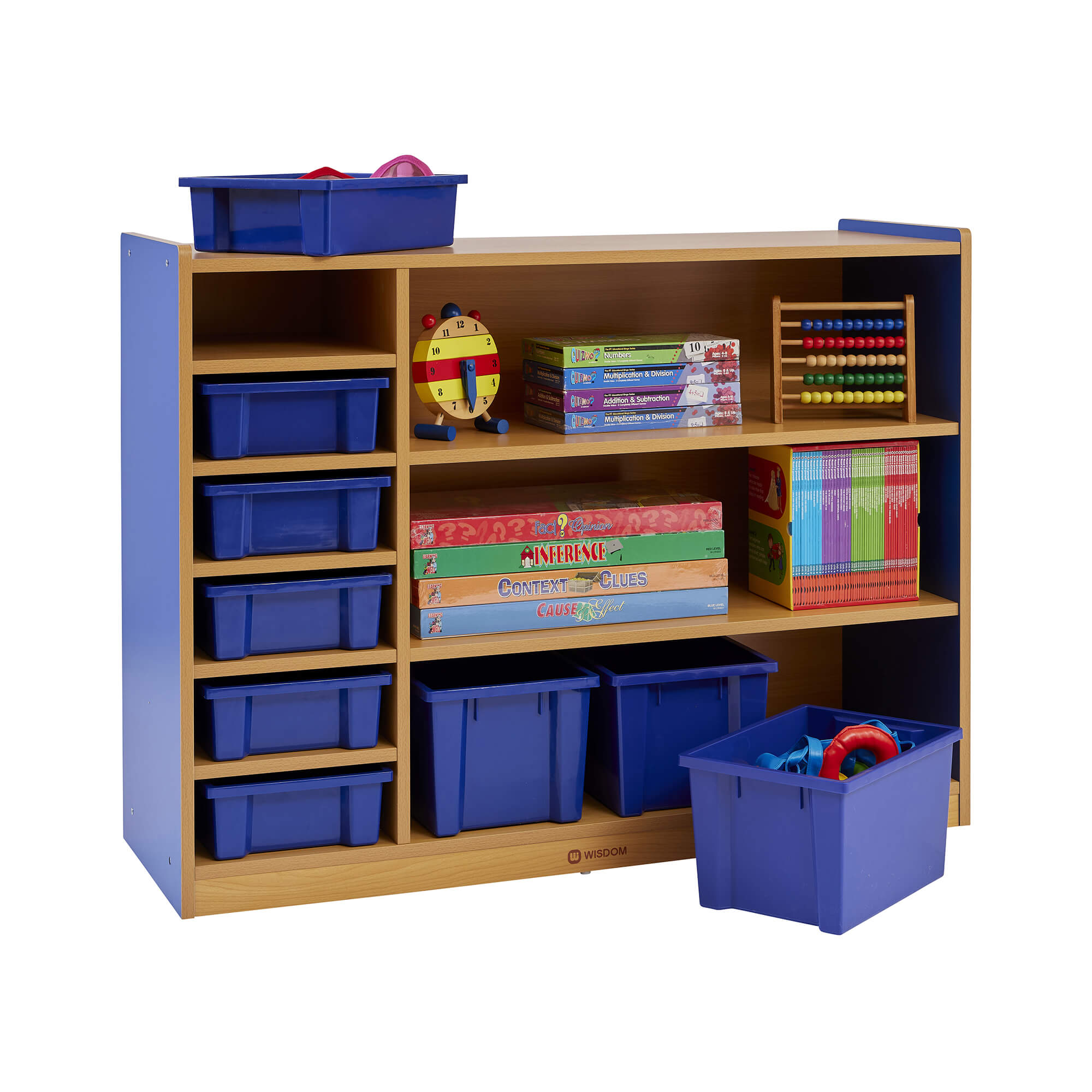 MILAN 3 LEVEL MULTI STORAGE UNIT - BLUE TRAYS