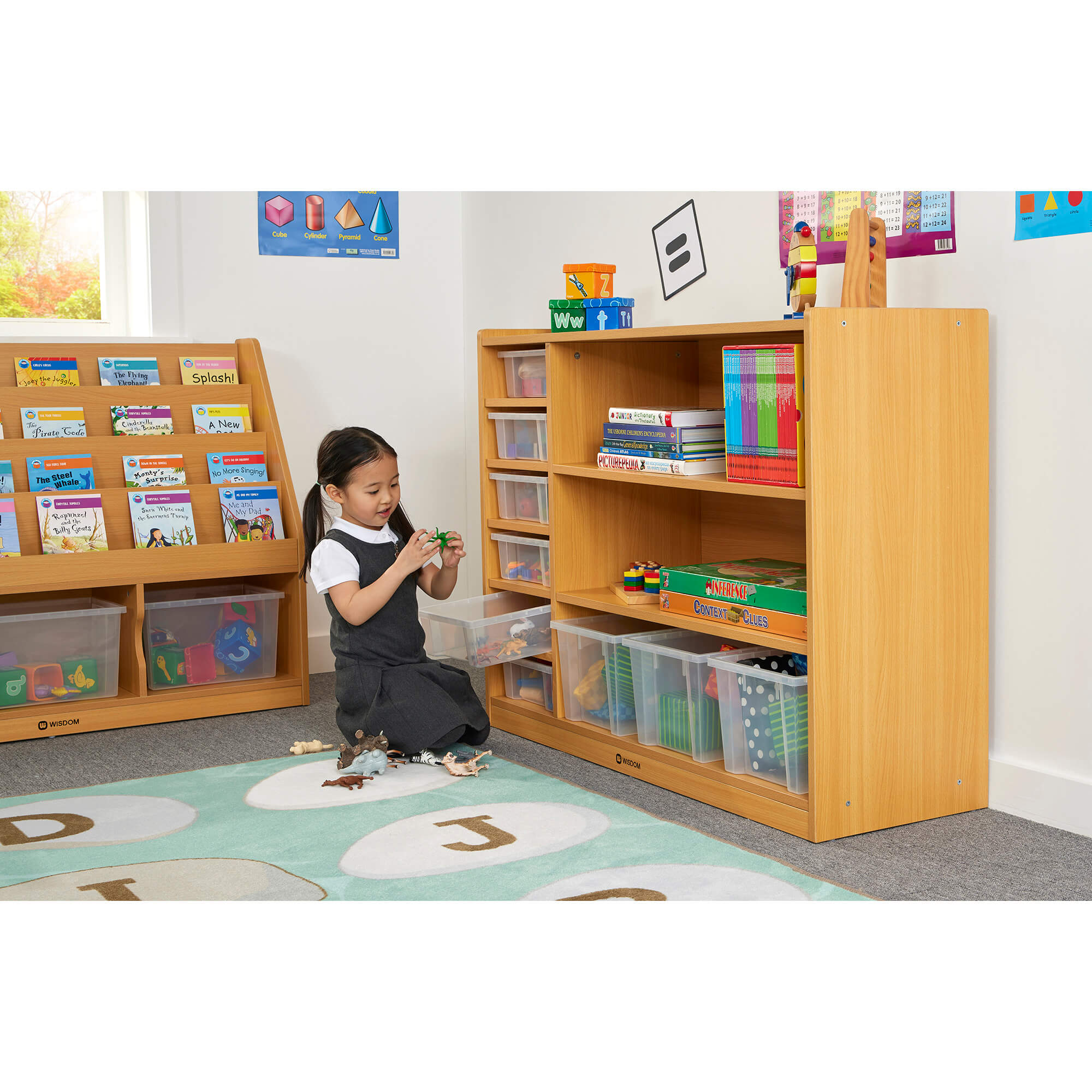 MILAN 3 LEVEL MULTI STORAGE CABINET - BEECH
