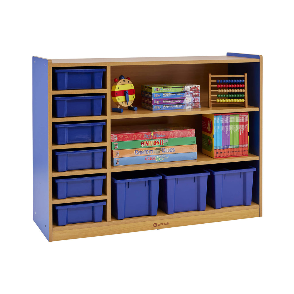MILAN 3 LEVEL MULTI STORAGE UNIT - BLUE TRAYS