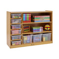 MILAN 3 LEVEL MULTI STORAGE CABINET - BEECH