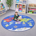 WORLD MAP RUG 2000mm