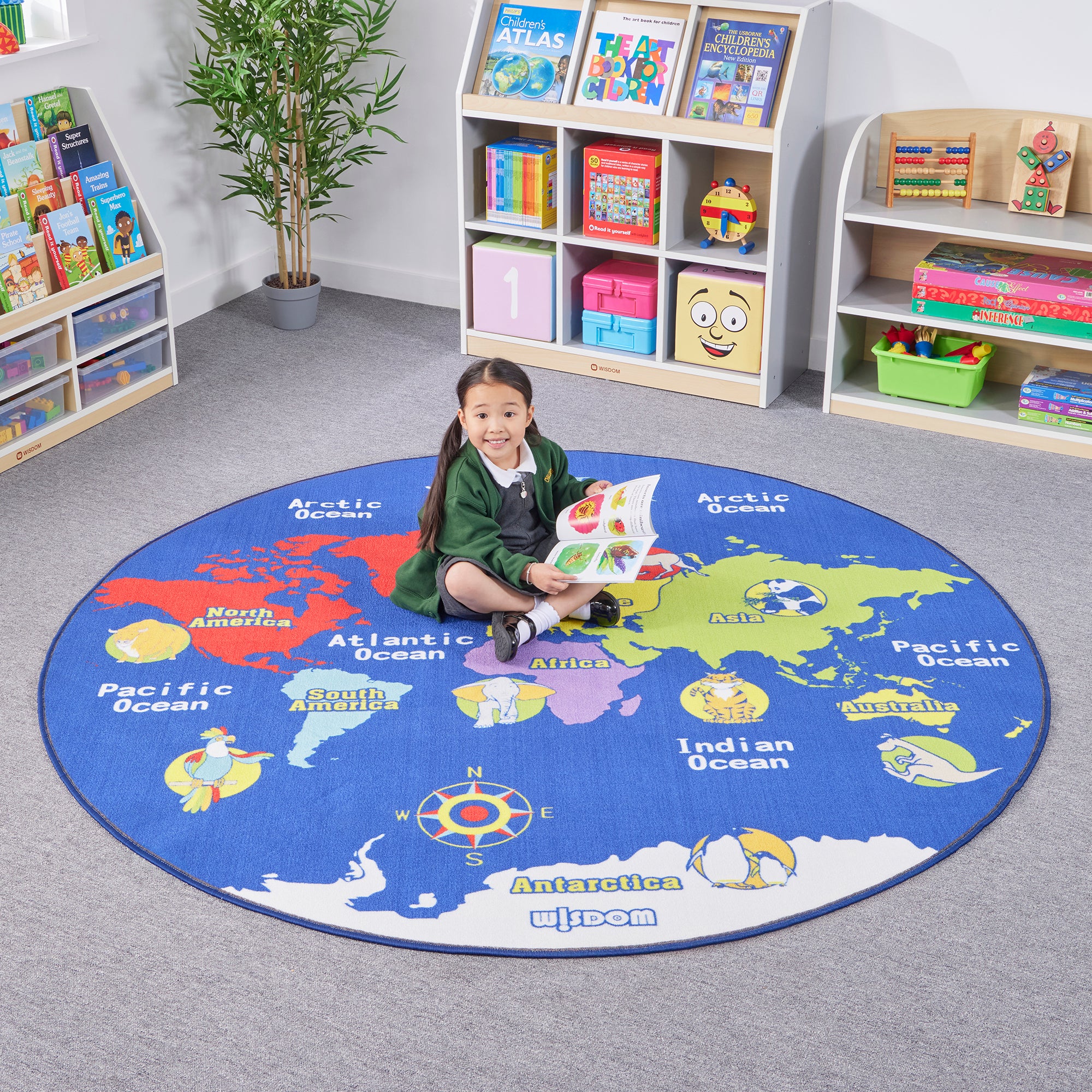 WORLD MAP RUG 2000mm