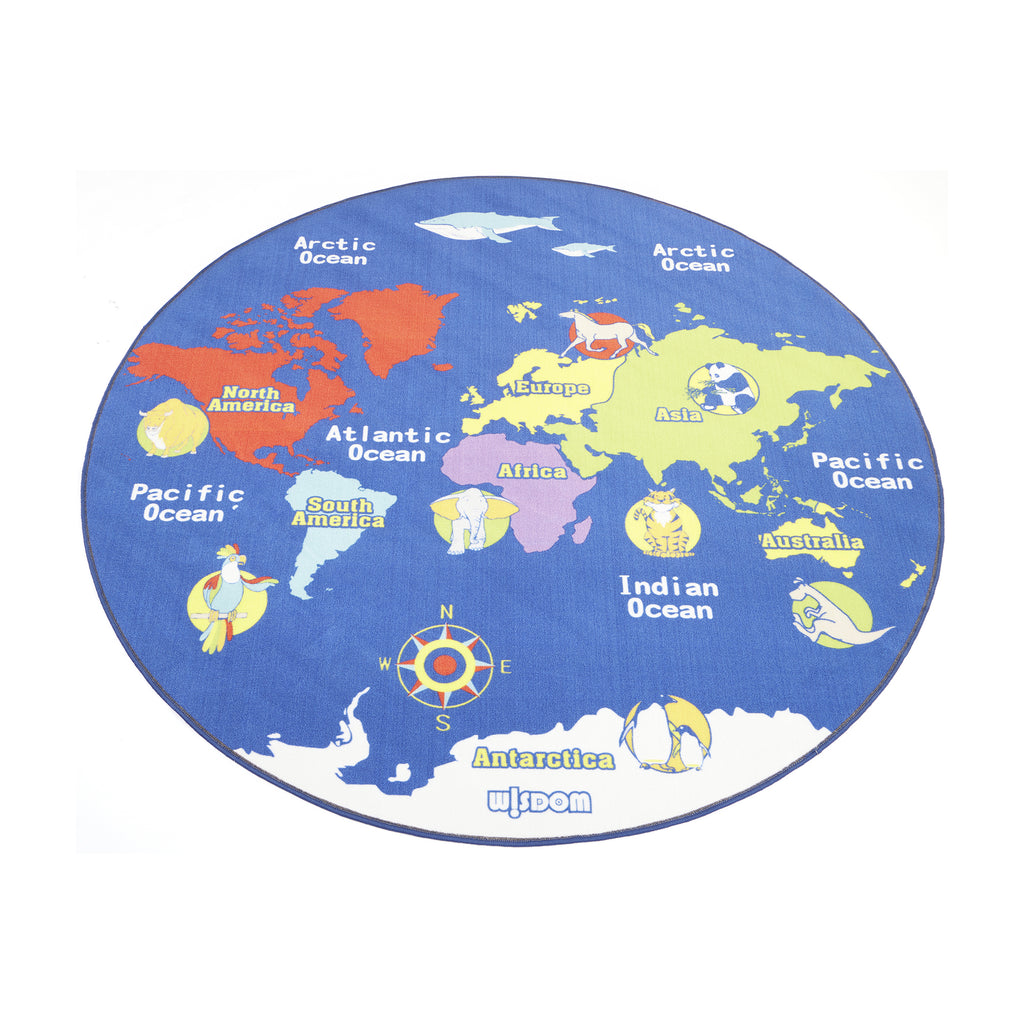 WORLD MAP RUG 2000mm