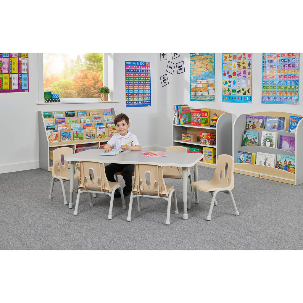 THRIFTY REC TABLE TOP 120X60 WITH HEIGHTADU LEGS -6PERSONS