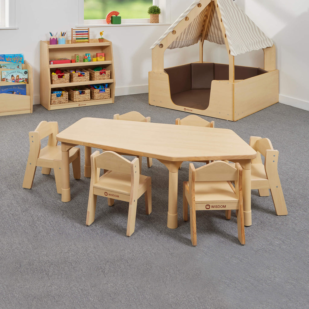 Little Venice Pentagon Table  - Maple (6 children)