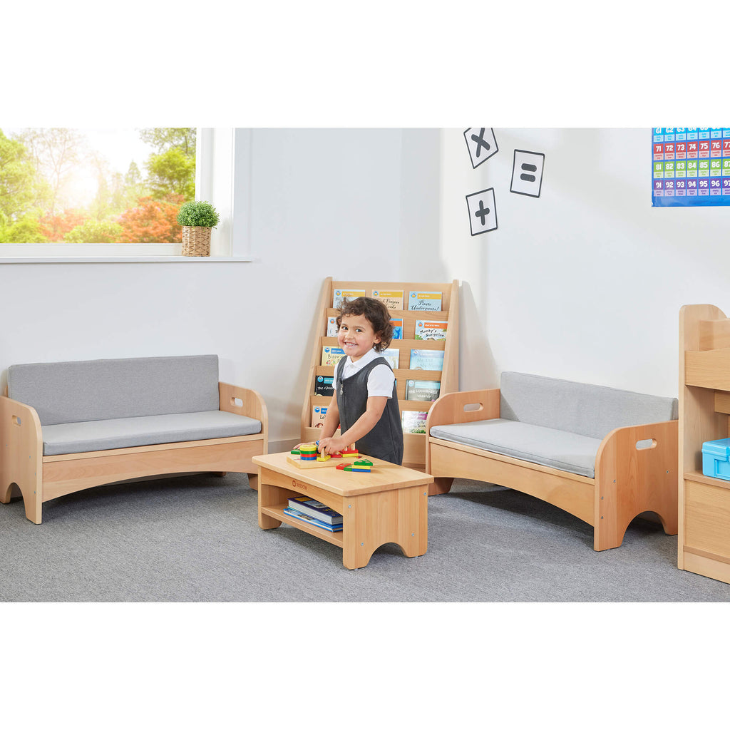Reading Sofa with Grey Sofa Cushion
