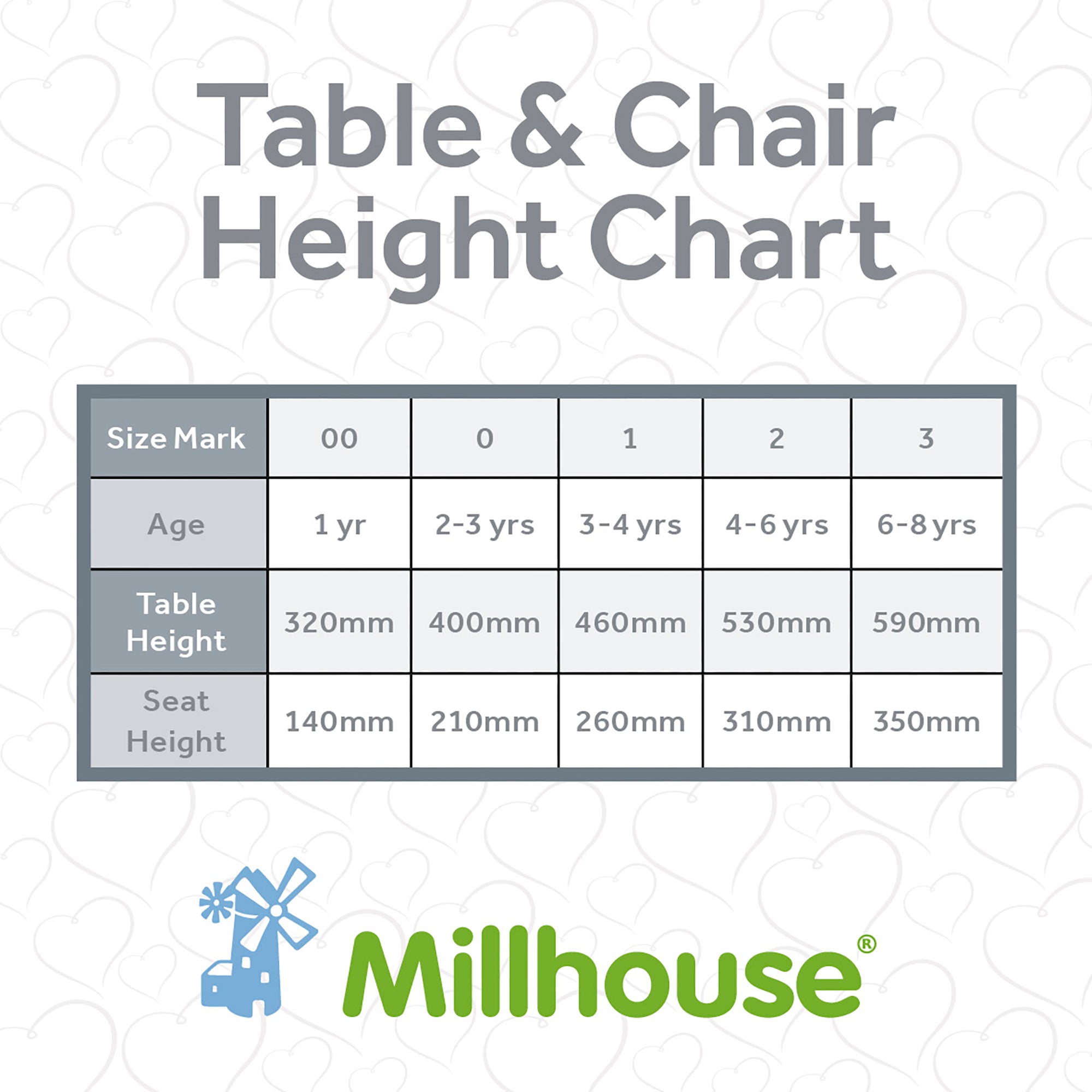 Small Rectangular Table (L960 x W695 x H320mm) + 4 Sturdy Chairs (H140mm)