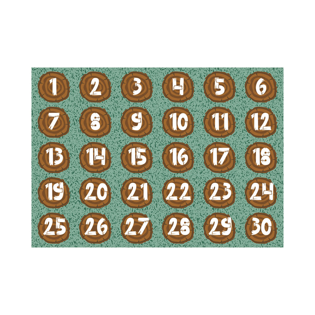 Number Logs Learning Rug
