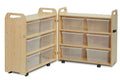 PACK-AWAY CABINET WITH 12 CLEAR TUBS