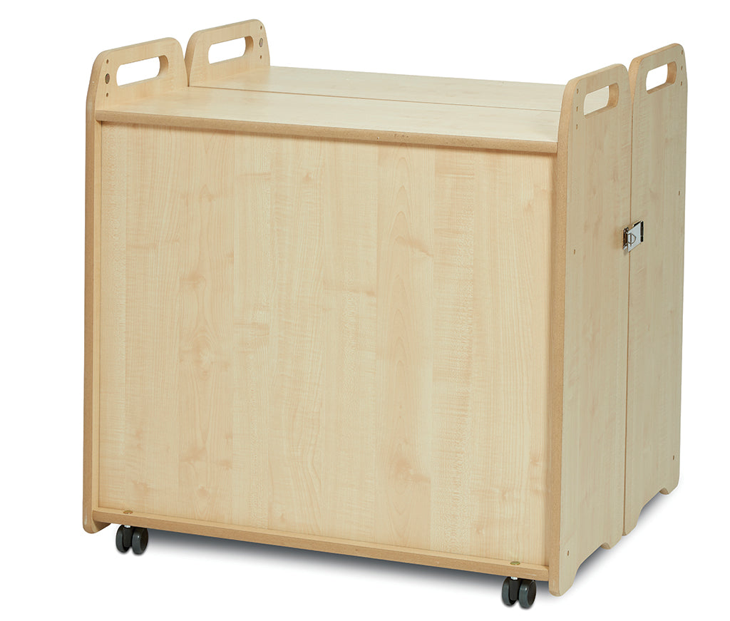 PACK-AWAY CABINET WITH 12 CLEAR TUBS