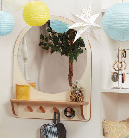 HOME FROM HOME WALL MIRROR WITH HOOKS