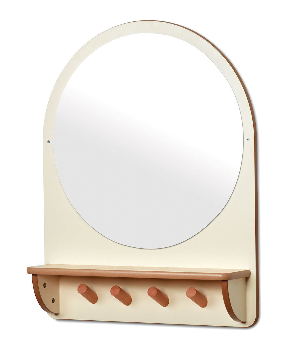 HOME FROM HOME WALL MIRROR WITH HOOKS