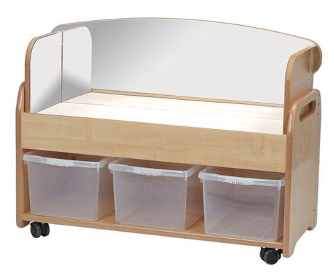LOW LIGHT BOX TROLLEY PLUS MIRROR SURROUND