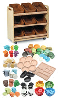 Tilt Tote Storage with 9 baskets plus PT1146 Loose Parts Kit