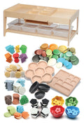 Investigative Play Table and 4 Clear Tubs + PT1146 Loose Parts Kit