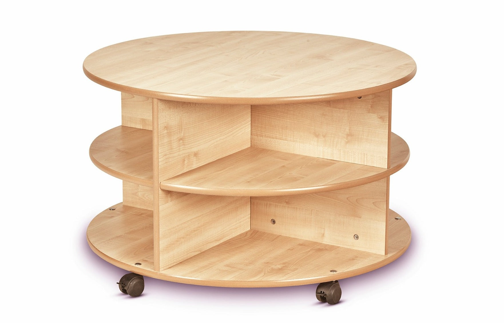 DOUBLE TIER MOBILE CIRCULAR STORAGE UNIT PLUS CLEAR TUBS AND PT1145 INDOOR MATHS KITS