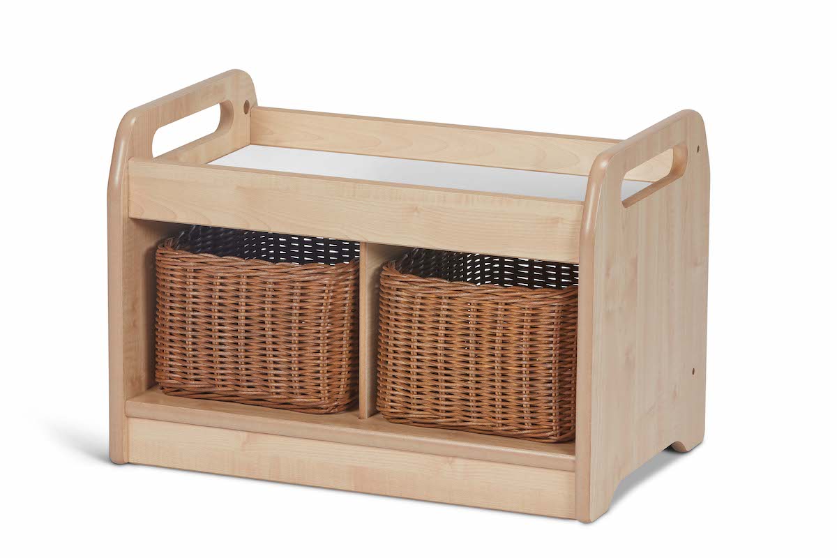 Compact Low Mirror Play Unit WITH 2 BASKETS