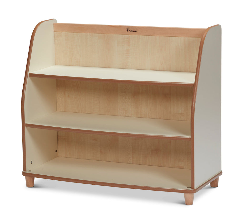 HOME FROM HOME TIERED SHELF UNIT WITH MIRROR BACK