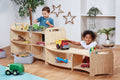 Low S-shape Open Sweep Shelving Unit