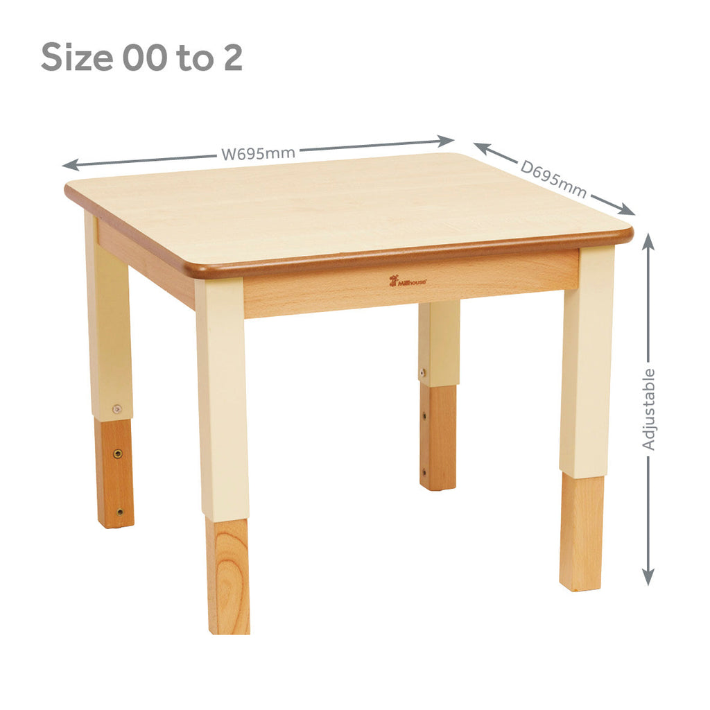 Medium Square Table (W695 x D695) Height Adjustable